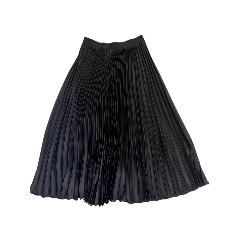 H&M Black A-Line Pleated Skirt